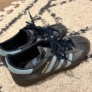 Adidas Spezial Black and Light Blue Sneakers